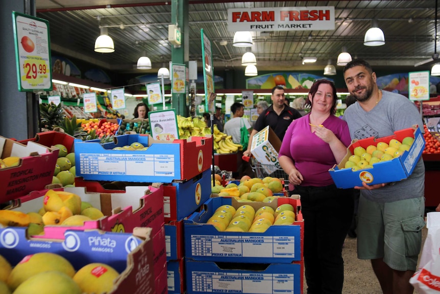 Mangos on sale.