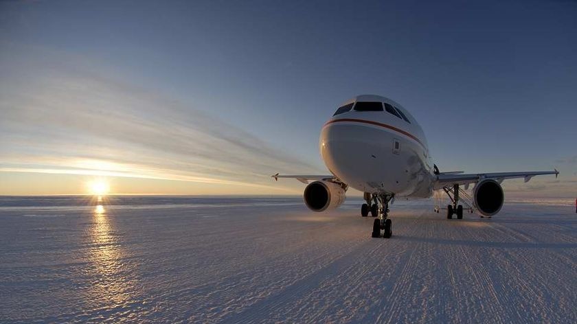 The Airbus 3-19 is flying the first passengers from Hobart to the Antarctic.