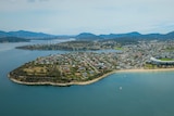 Aerial view of Hobart's eastern shore