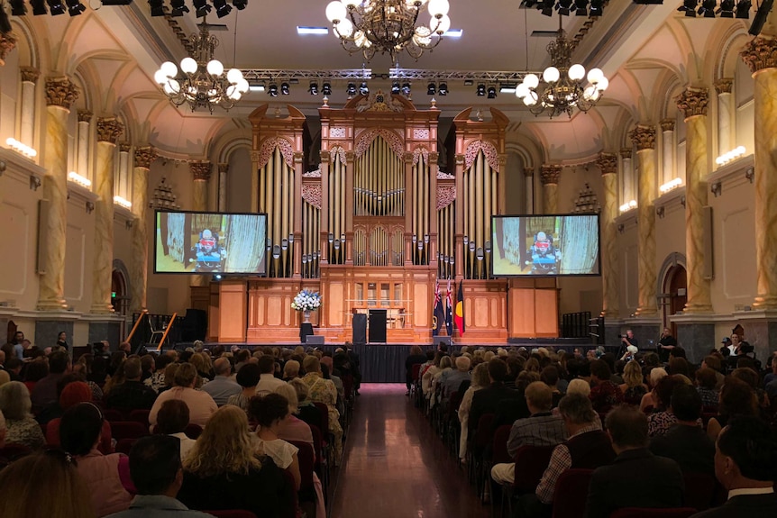 Quentin Kenihan memorial service at Adelaide Town Hall