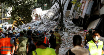 Mexico earthquake rubble
