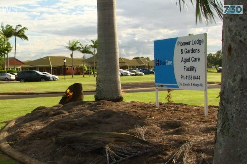 Wide shot of the front of Pioneer Lodge aged care facility in Bundaberg