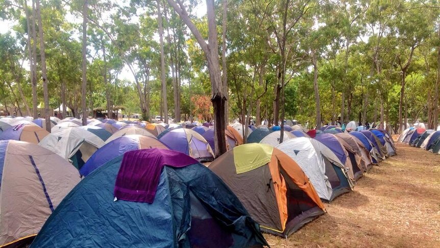 The tent city awaiting visitors to Garma 2014