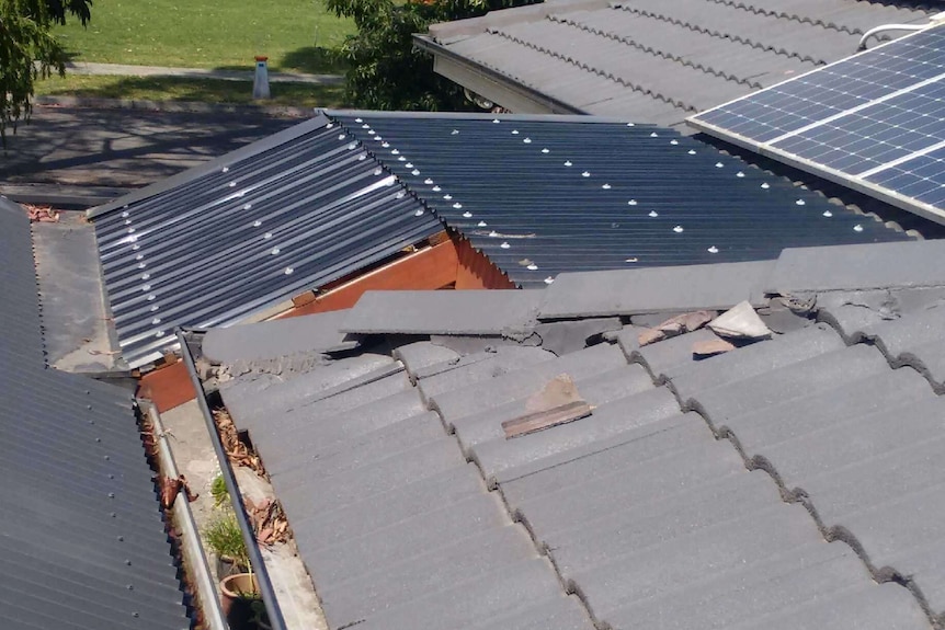 Phillipa Maloney-Walsh's roof in Wantirna, after con men offered to mend it.