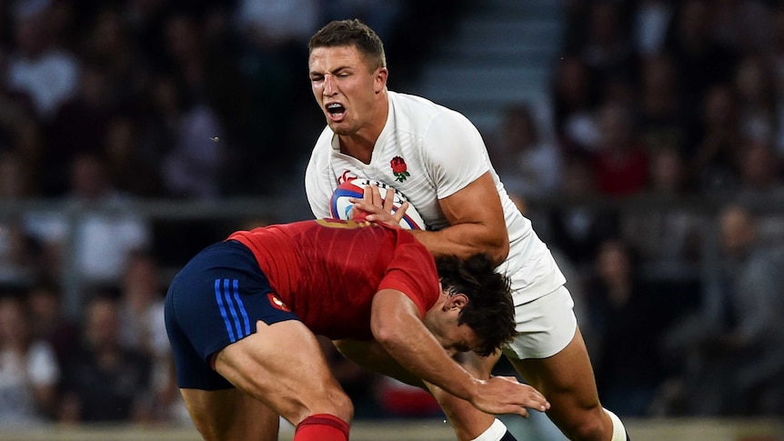 Sam Burgess on his England debut against France
