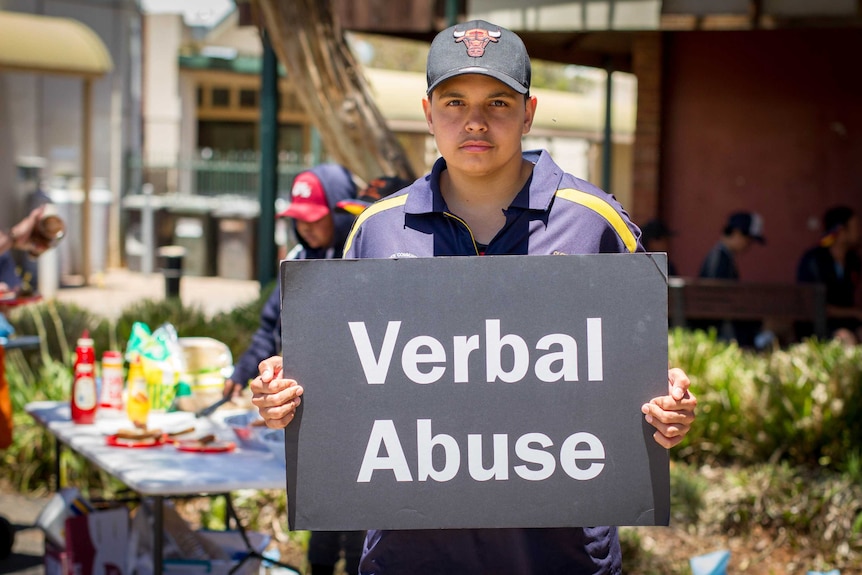 Rhys Thomas at the 2016 White Ribbon Day in Kalgoorlie.