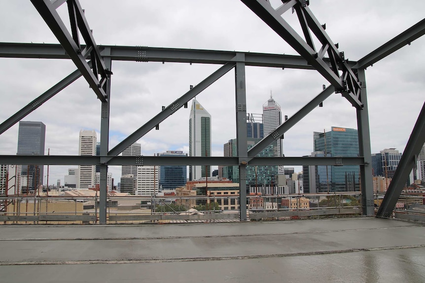 A view of the perth skyline from the northbridge museum site.