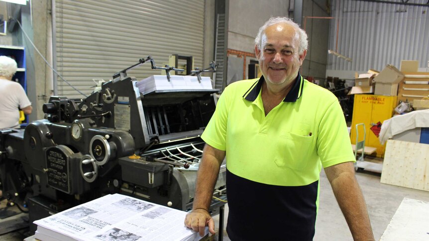 Dave O'Sullivan runs a publishing business in Griffith, where 500 copies of the Hillston-Ivanhoe Spectator are printed each week