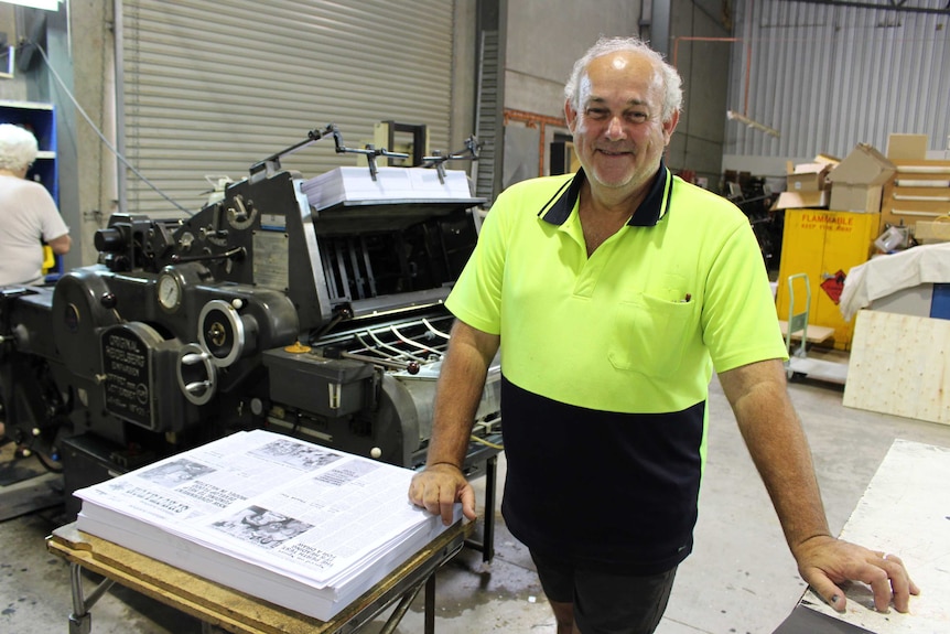 Dave O'Sullivan runs a publishing business in Griffith, where 500 copies of the Hillston-Ivanhoe Spectator are printed each week