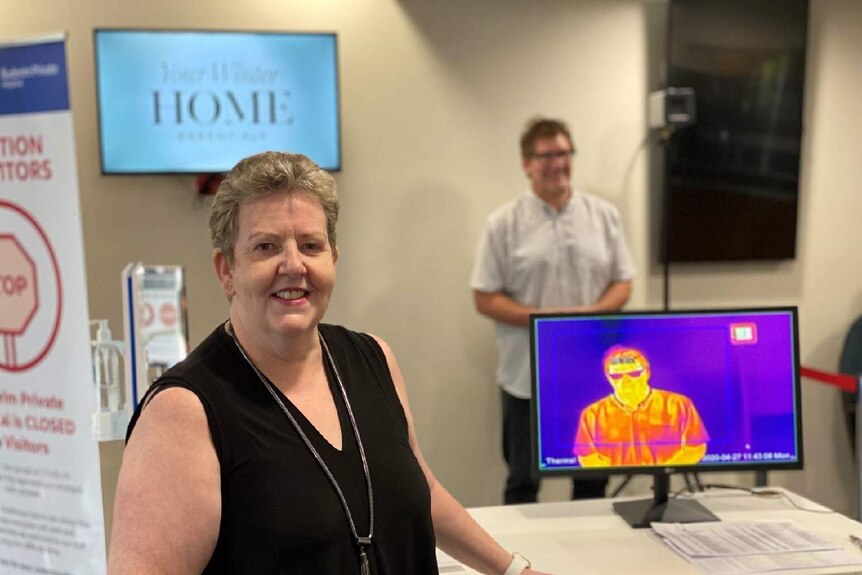 Karen Clark, Buderim Private Hospital general manager, with their new thermal imaging camera.