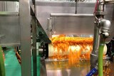 Carrots diced at Simplot factory in Devonport