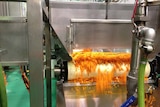 Carrots diced at Simplot factory in Devonport, Tasmania