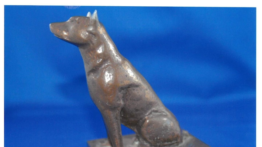 Bronze model of Dog on the Tuckerbox.