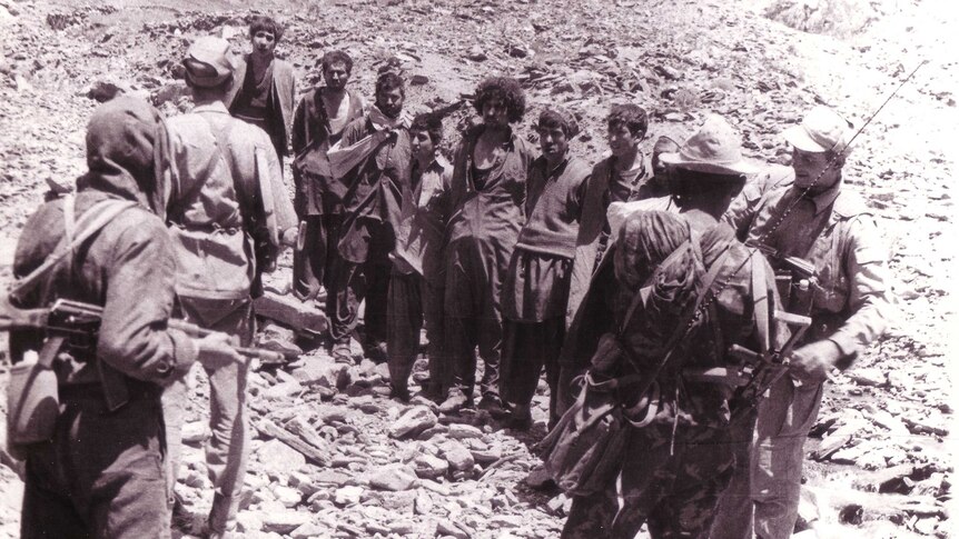 Soviet forces after capturing Mujahideen