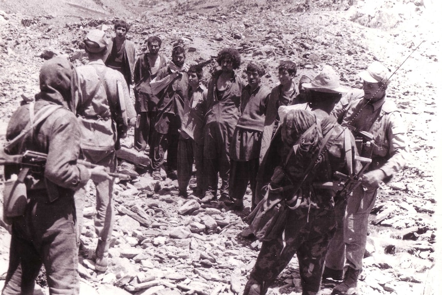 Soviet forces after capturing Mujahideen