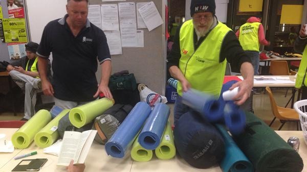 Workers in Dandenong have locked themselves into the company cafeteria.