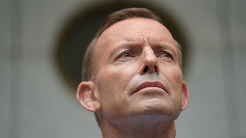 Prime Minister Tony Abbott speaks to the media