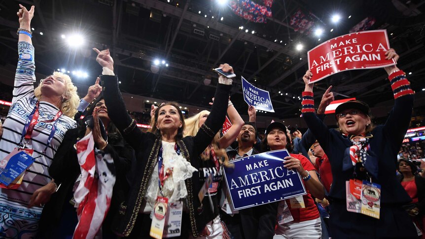 Delegates at the Republican National Convention in Ohio