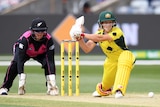 Meg Lanning of Australia bats against New Zealand in a T20 international on February 19, 2017.