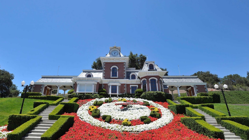 A view of the train station at Michael Jackson's Neverland Ranch in Los Olivos