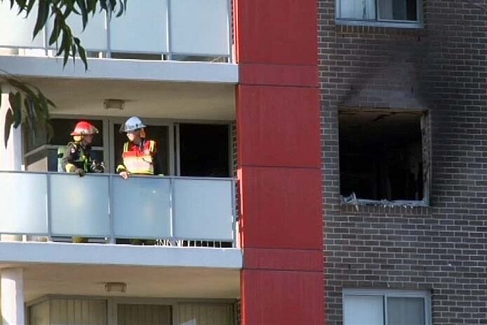 Scene of the fatal fire in Bankstown, Sydney.