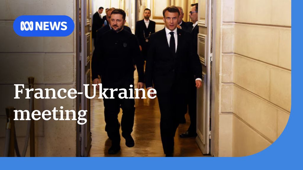 Macron pledges more military aid for Ukraine in Zelenskyy meeting - ABC ...