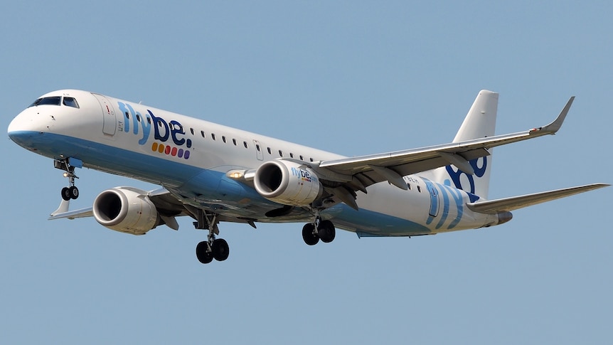 Flybe aircraft coming in to land