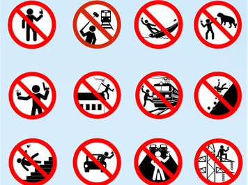 Russia has launched a new safer selfie campaign involving road sign-style images. July 2015.