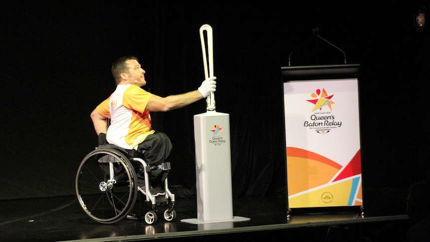 Paralympian and Games ambassador Kurt Fearnley reveals the 2018 Queen's Baton.