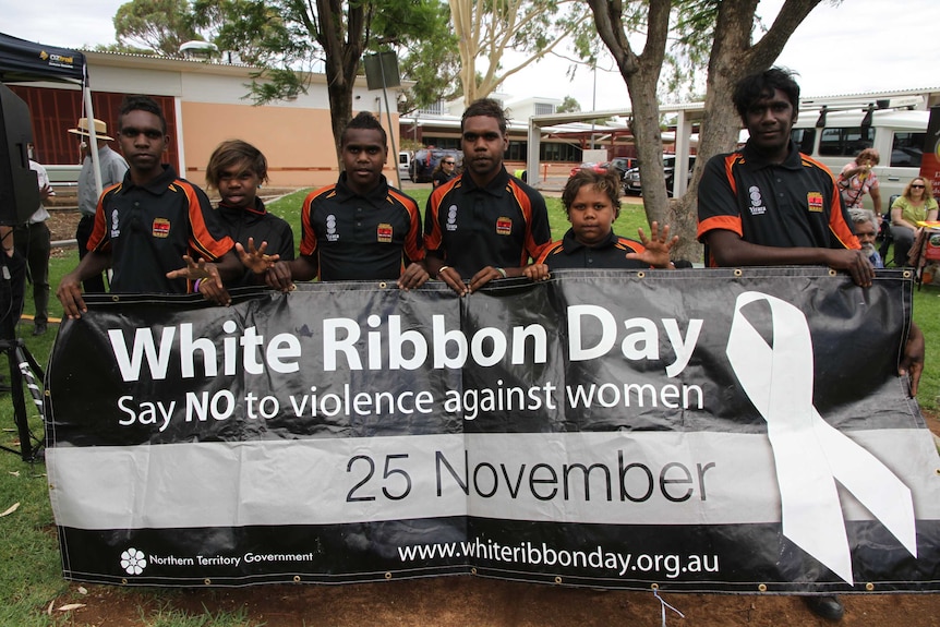 Students from Yirara College participate in White Ribbon Day