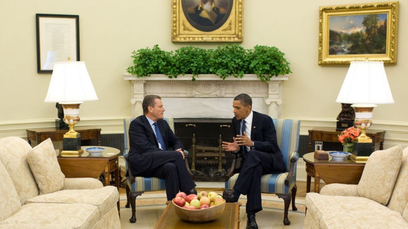 Barack Obama meets with BP chairman Carl-Henric Svanberg in the Oval Office.