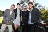 Sam Neill, Tess Haubrich, George Miller AO and Brenton Thwaites at Tropfest press conference.