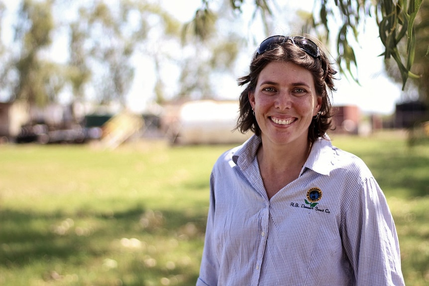 Kalyn Fletcher at her family seed farm in Kununurra, Western Australia.