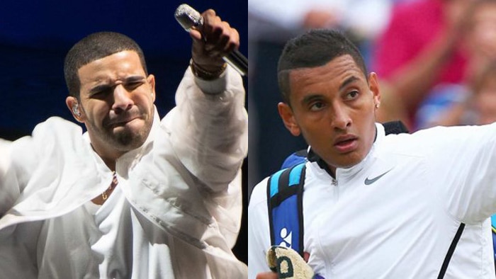 Composite of Drake and Nick Kyrgios