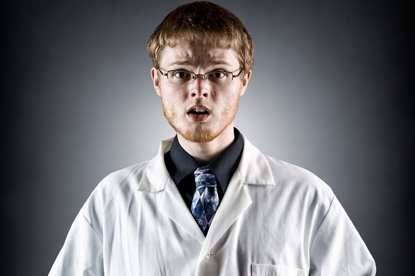 Man in a lab coat