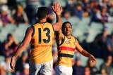 Adelaide Crows Taylor Walker and Eddie Betts