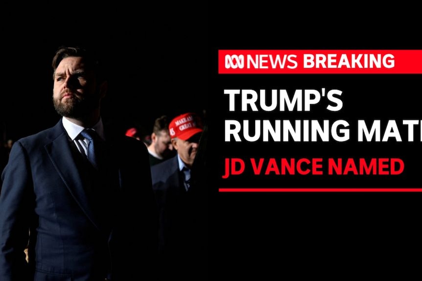 Trump's Running Mate, JD Vance Named: A man in a suit and tie with a brown beard and brown hair.