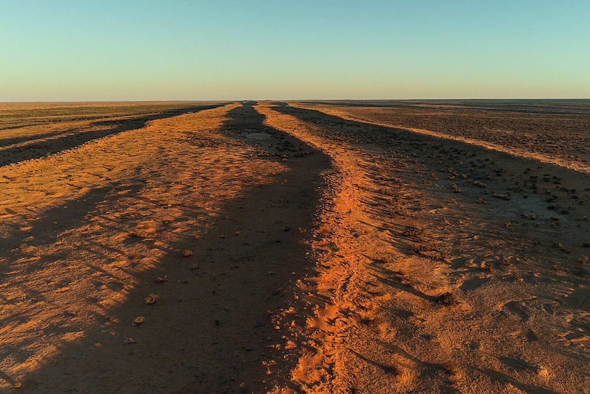 Aerial view of the Simpson desert.