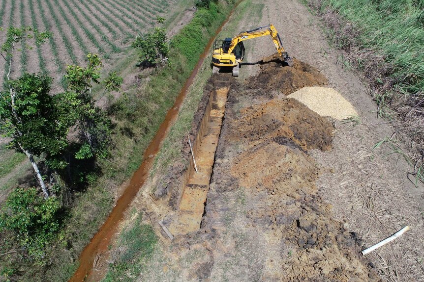 trench in paddock