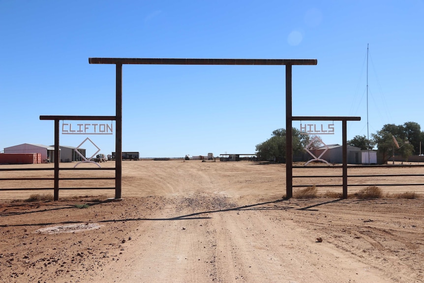 An entrance to an outback station