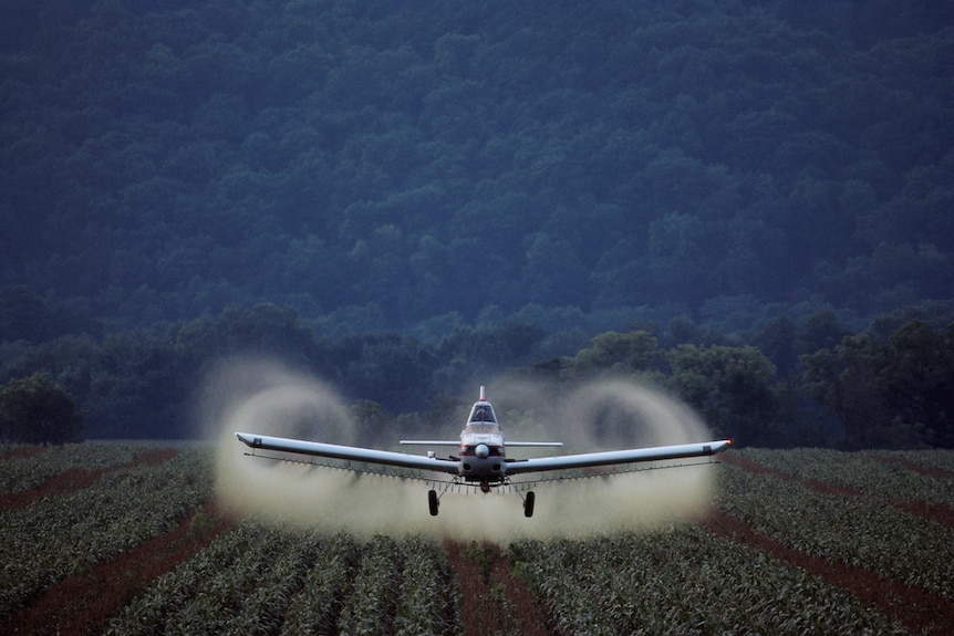 Crop dusting plane