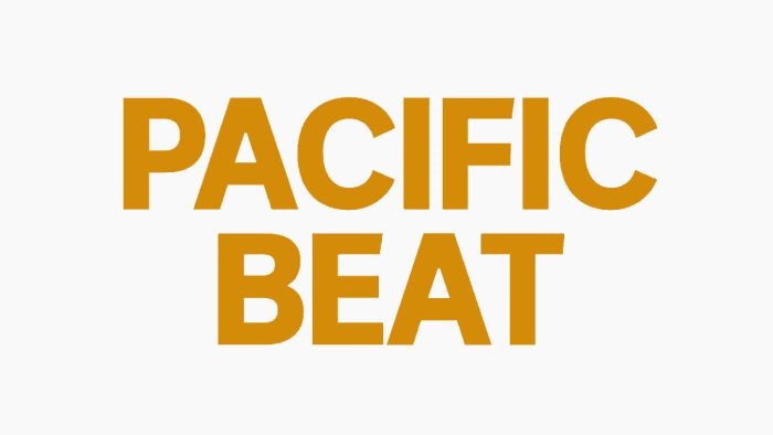 Text panel containing the program name Pacific Beat