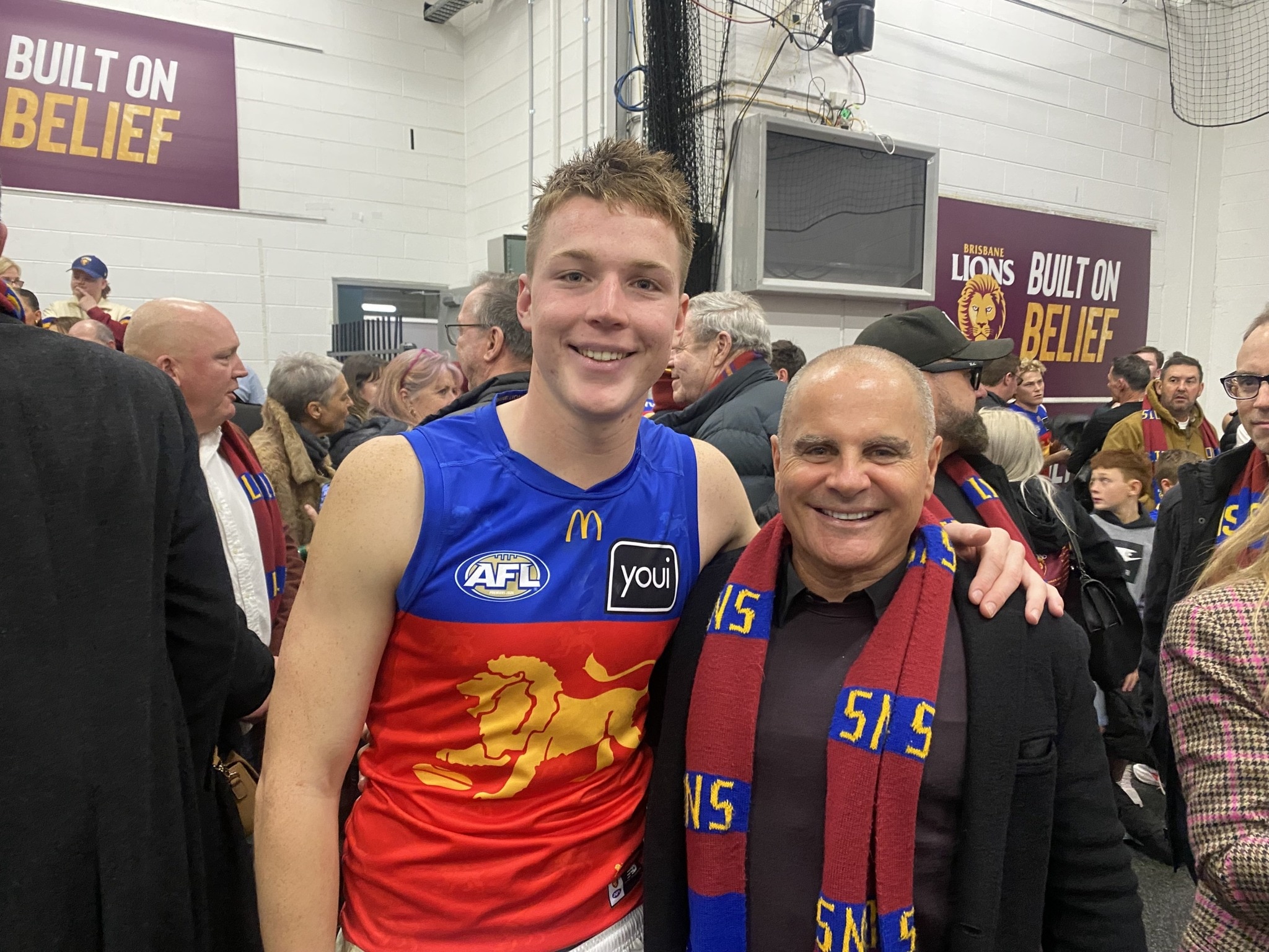 Jamie Pherous with Lions