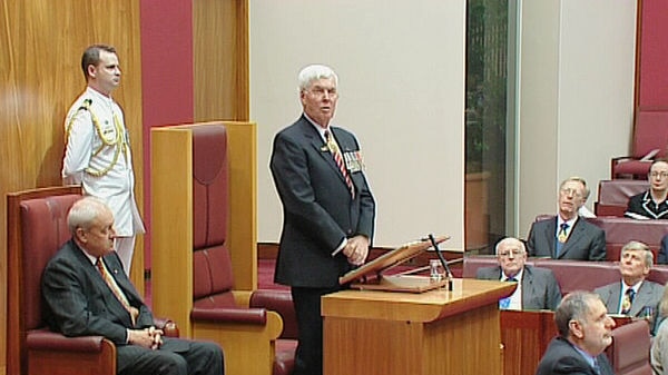 Governor-General Major General Michael Jeffery addresses the new Parliament