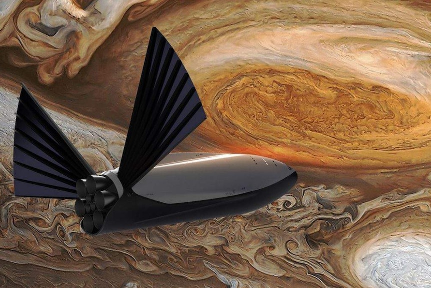 An artist's impression of SpaceX's interplanetary transport system.
