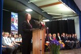 Prime Minister Julia Gillard speaks at her old school in Adelaide