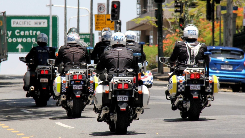 Police motorbikes in Brisbane