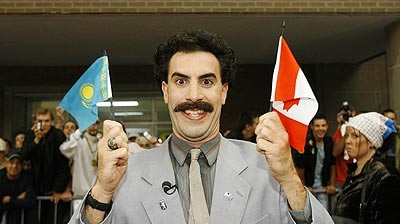 Sacha Baron Cohen as Borat at the Toronto Film Festival.