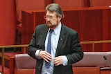 Senator Derryn Hinch stands in the senate.