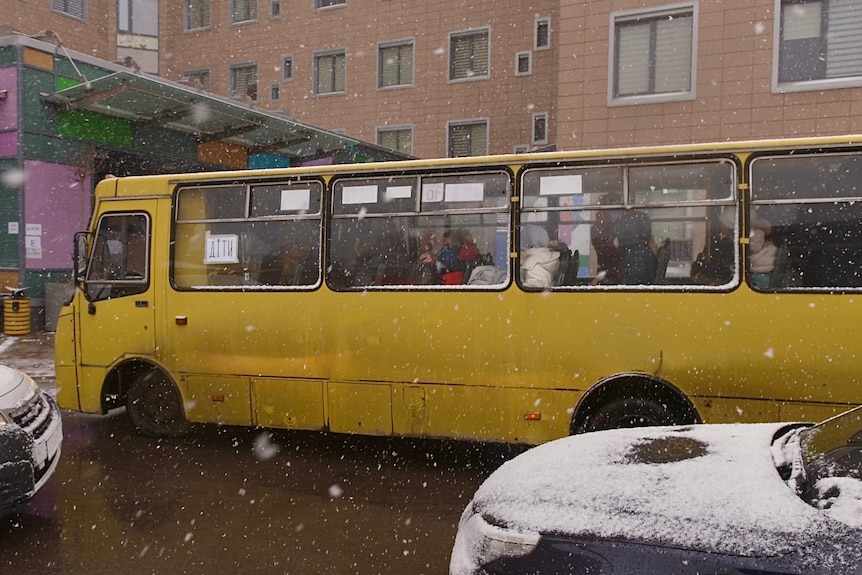 Kyiv’s biggest children’s hospital young cancer patients are being evacuated 